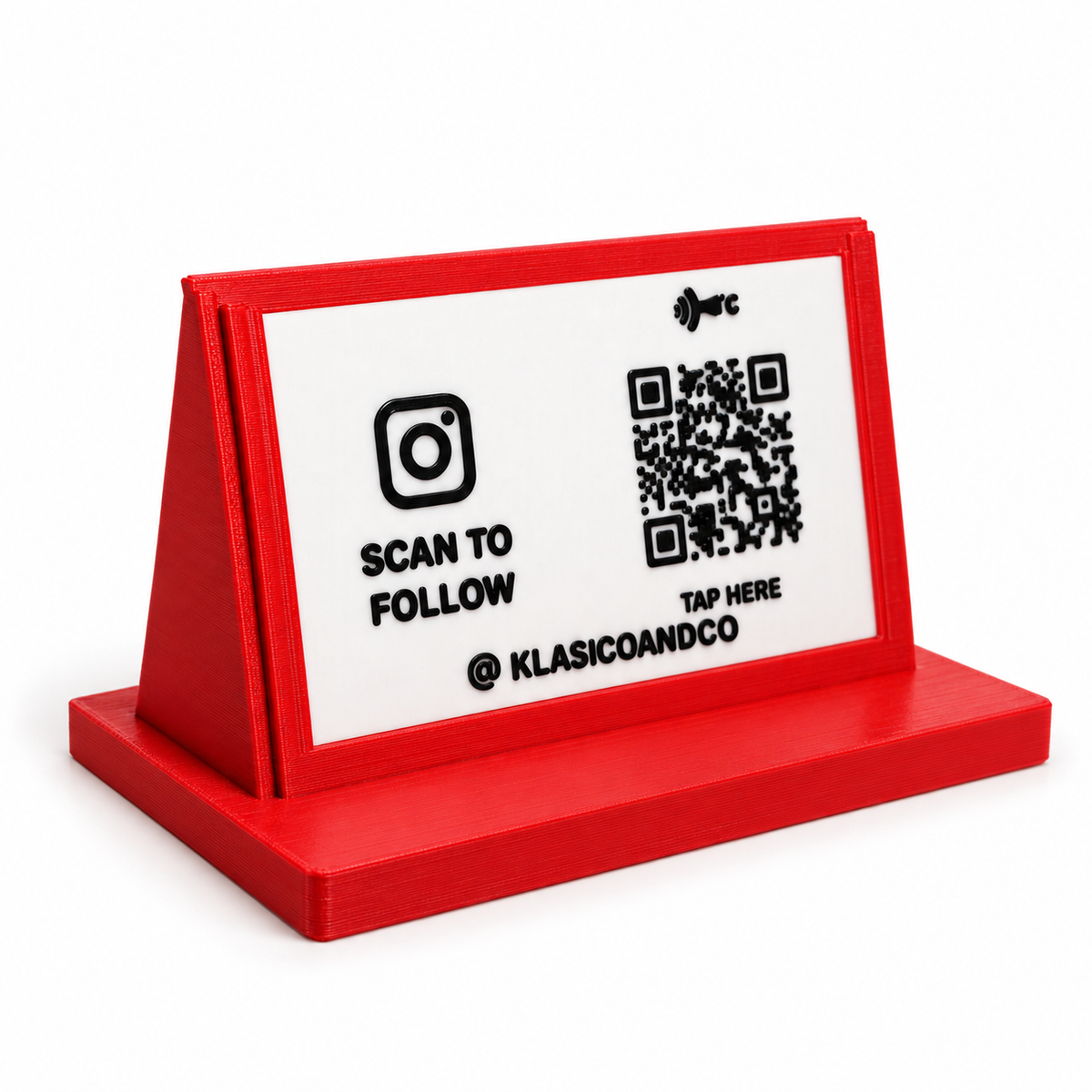 Landscape Custom QR + NFC Display Stand