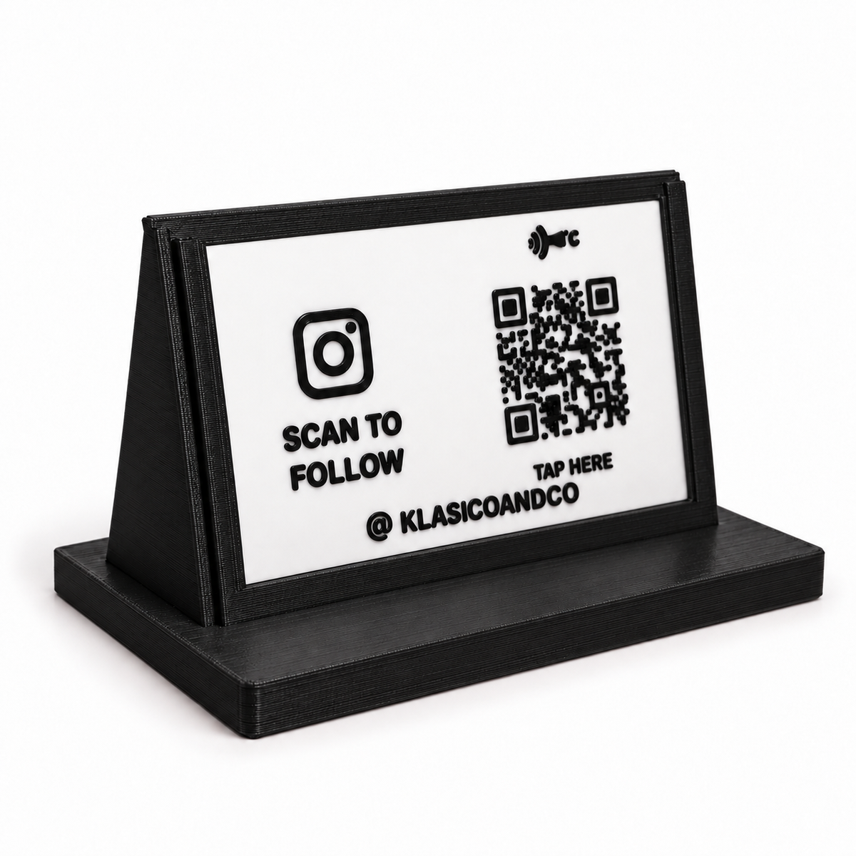 Landscape Custom QR + NFC Display Stand