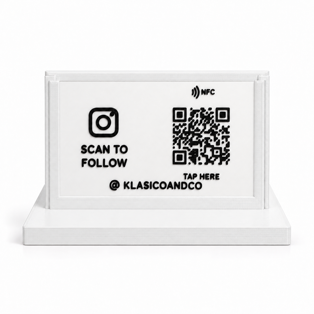 Landscape Custom QR + NFC Display Stand