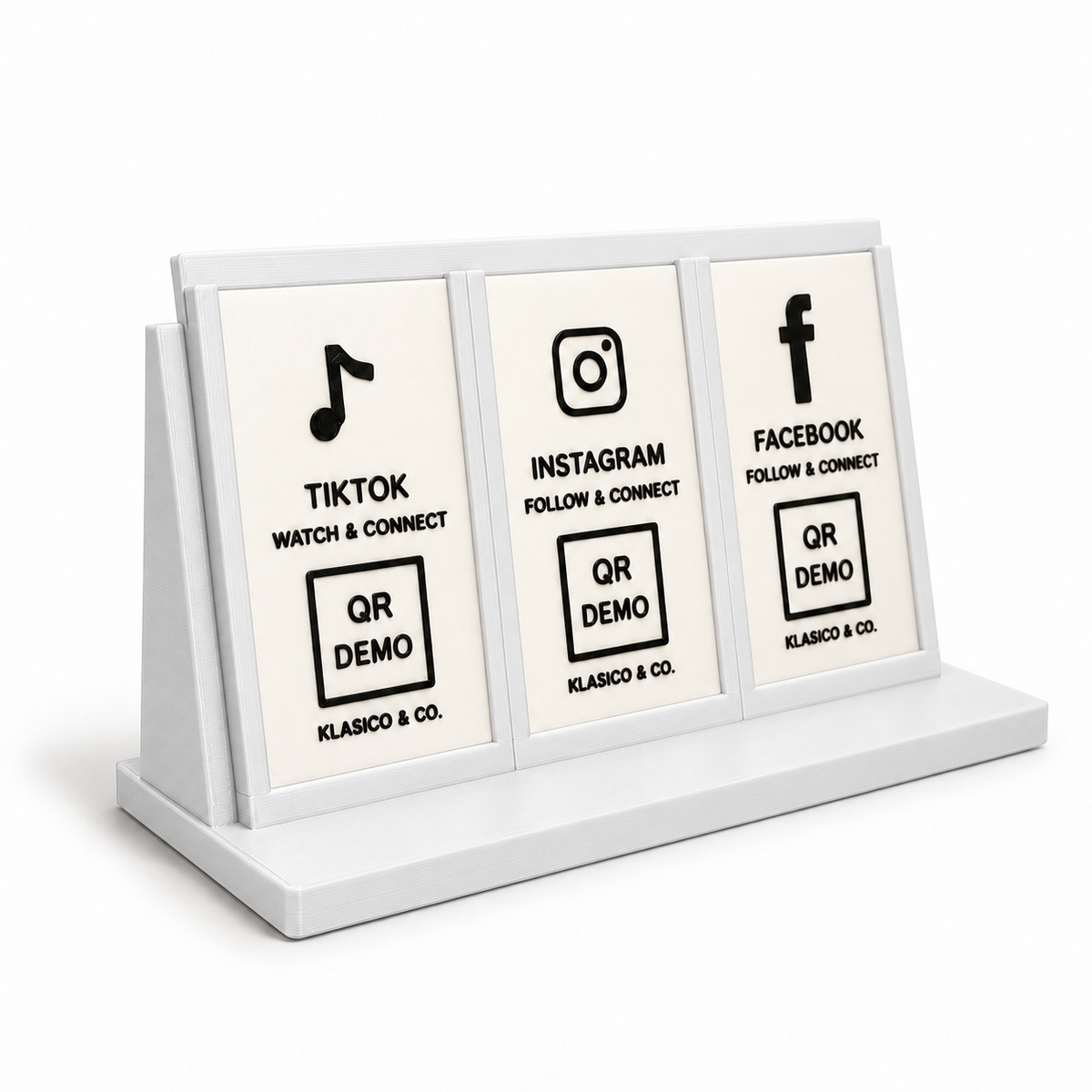 Trio Custom QR + NFC Display Stand
