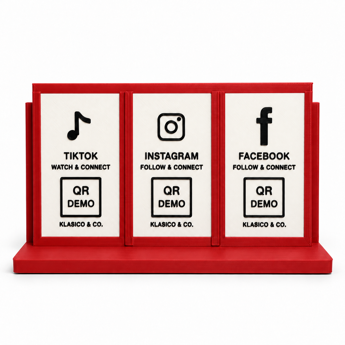 Trio Custom QR + NFC Display Stand